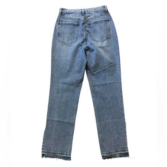 PacSun Dad Jeans Size 28 High Waist Straight Leg Distressed Hem - Picture 5 of 7